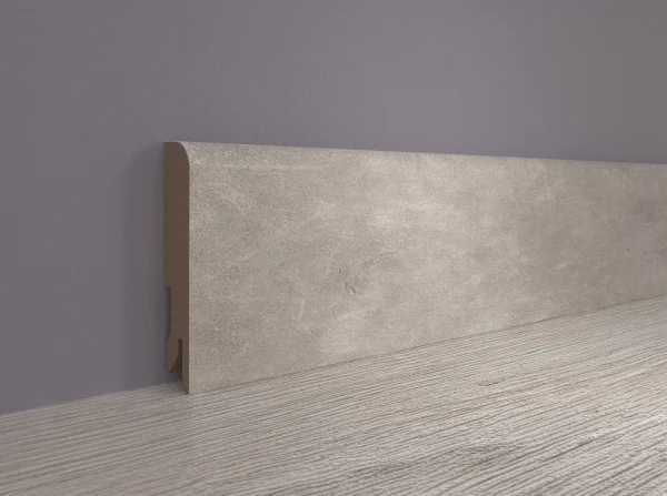 Плинтус MDF Bonkeel 24066 Бетон Лофт Светлый (80х16х2400 мм) в Саратове