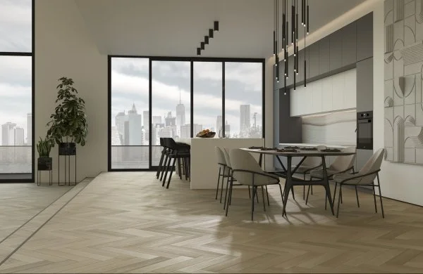 Паркетная доска Quartz Parquet Английская Ёлка Дуб Лимба 33-405 в Саратове