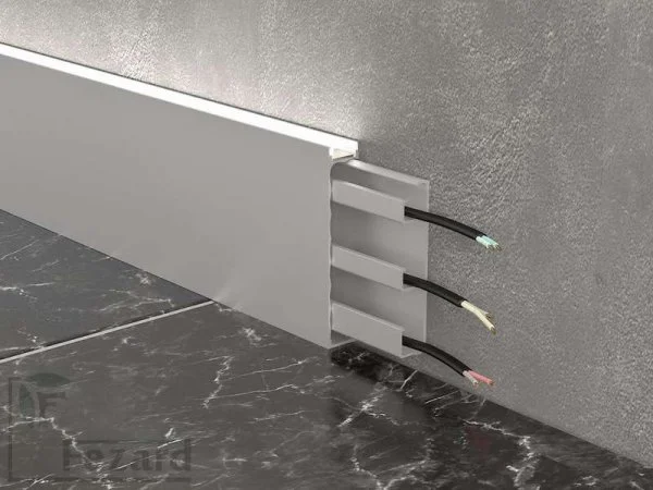 Алюминиевый плинтус Fezard Кабельный ALP-G80-LA Алюминий 80*15*2500 мм в Саратове