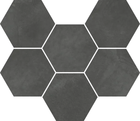 Керамогранит Italon Континуум Петрол Мозаика Гексагон (Натуральная 25х29) в Саратове