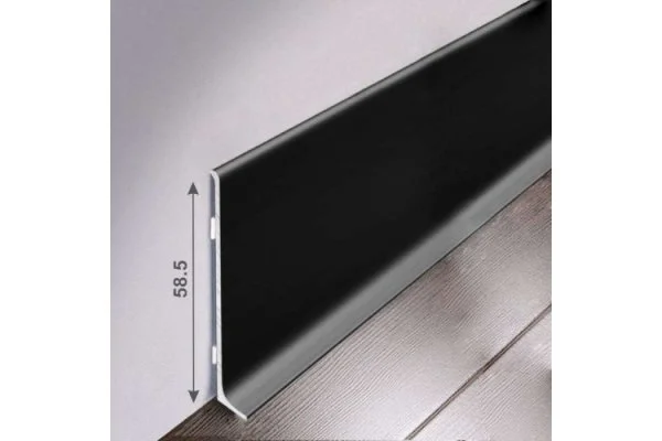 Алюминиевый плинтус Bonkeel ПЛ60 515л Черный (58,5х11,2х2500мм) в Саратове