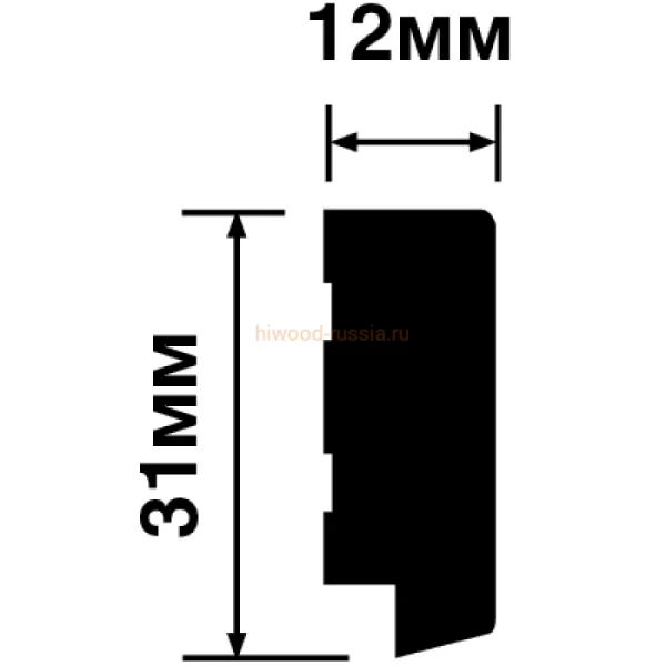 Финишный молдинг LF124B GR3 левый декорированный (31х12х2700мм) в Саратове