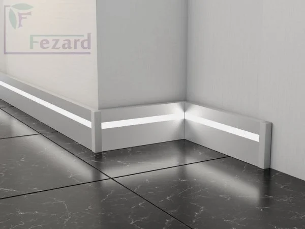 Алюминиевый плинтус Fezard Кабельный ALP-G80-LF Алюминий 80*15*2500 мм в Саратове