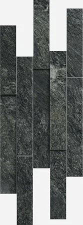 Керамогранит Italon Скайфолл Неро Брик 3D (Патинированная, 28х78) в Саратове
