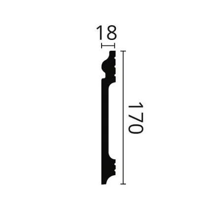 Плинтус NMC Wallstyl FL17 (170х18х2000 мм) в Саратове