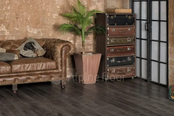 Кварц-виниловая плитка Alpine Floor Premium XL Дуб Торфяной ЕСО 7-11, 8 мм. 43 класс в Саратове