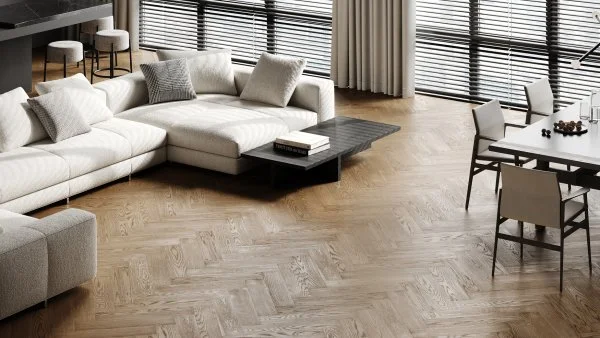 Паркетная доска Quartz Parquet Английская Ёлка Дуб Карельский 33-419 в Саратове