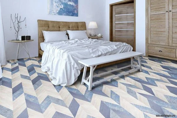 Пробковое покрытие CorkStyle Chevron Blue (1235*305*6 мм) HC в Саратове