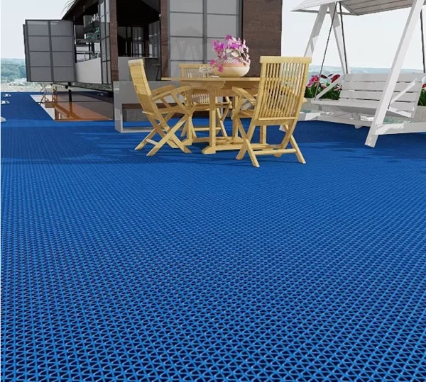 Грязезащитное рулонное покрытие ЗигЗаг Синий 4,5 мм (1,2 м) Китай в Саратове
