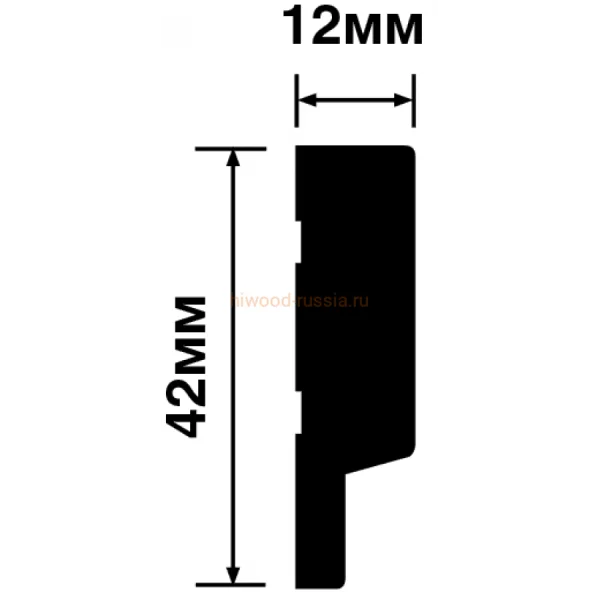Финишный молдинг LF124A W36 правый декорированный (42х12х2700мм) в Саратове