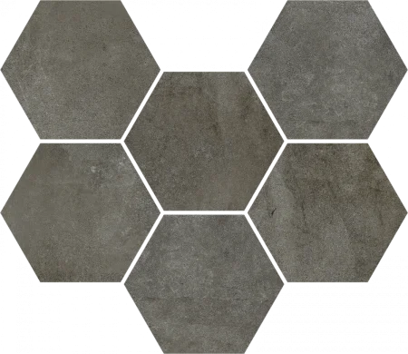 Керамогранит Coliseum Экспо Дарк Мозаика Гексагон (Натуральная, 25х29) в Саратове