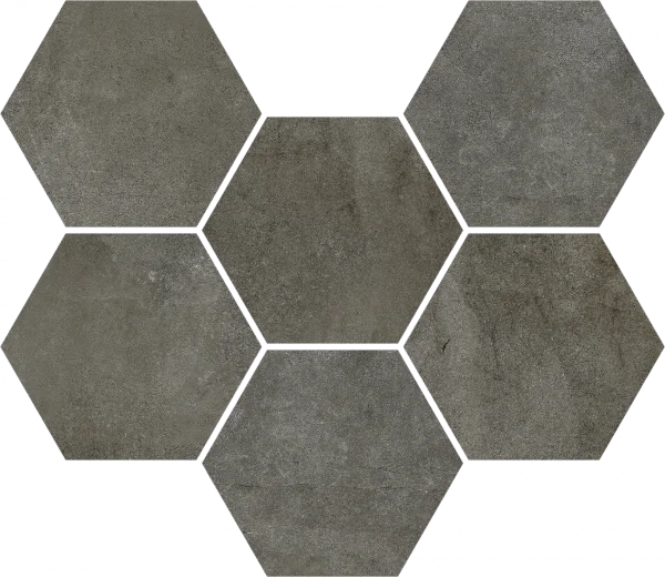 Керамогранит Coliseum Экспо Дарк Мозаика Гексагон (Натуральная, 25х29) в Саратове