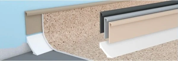 Коннелюрный плинтус Bonkeel Верхняя светло-серая часть (28х5х2200мм) в Саратове