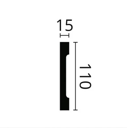 Плинтус NMC Wallstyl FD2S (110х15х2000 мм) в Саратове