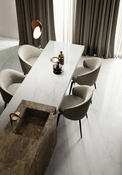 Керамогранит Italon Шарм Делюкс Бьянко Микеланджело 60х120 (Паттинированная и реттифицированная) в Саратове