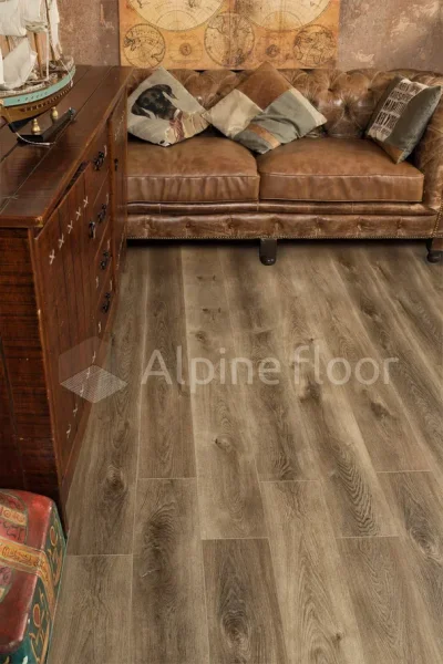 Кварц-виниловая плитка Alpine Floor Premium XL Дуб Коричневый ЕСО 7-9, 8 мм. 43 класс в Саратове