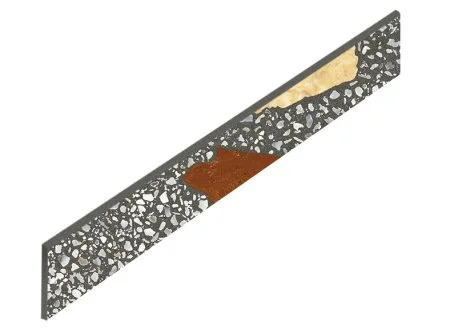 Керамогранит Coliseum Палладио Блэк Плинтус (Натуральный, 7,2х60) в Саратове