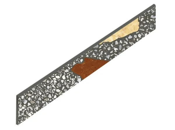 Керамогранит Coliseum Палладио Блэк Плинтус (Натуральный, 7,2х60) в Саратове