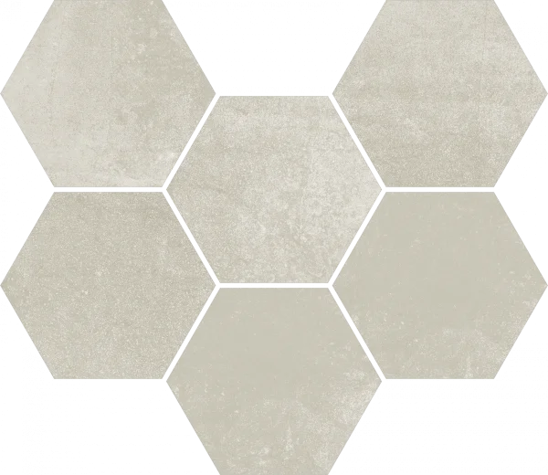 Керамогранит Coliseum Экспо Уайт Мозаика Гексагон (Натуральная, 25х29) в Саратове